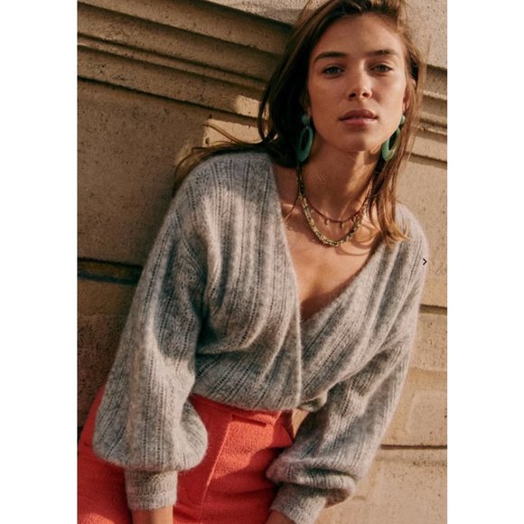 Sezane Sweaters - Sezane Cristina Jumper - Mottled Grey